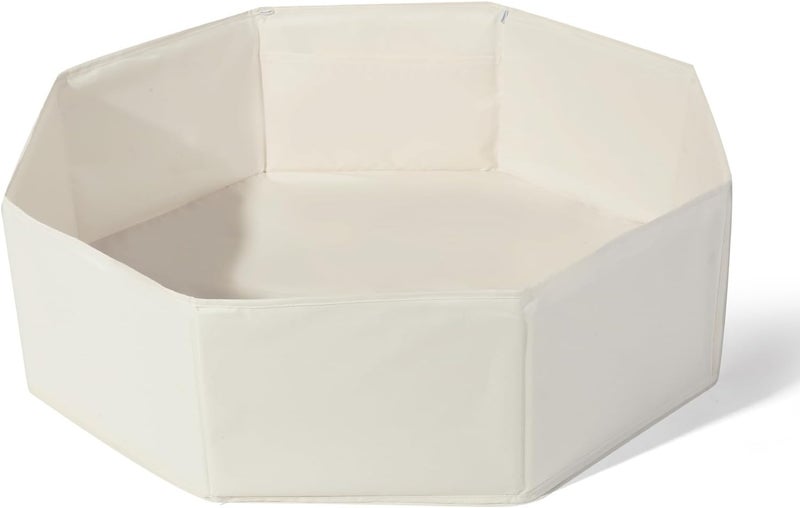 TRENDPLAY Foldable Ball Pits for Kids and Pets - Versatile Toddler Pool and Cat Ball Pit with Basketball Hoop - Perfectly for Girls Boys Indoor Outdoor- Easy to Assemble and Storage(Balls Not Include) Beige - Image 1